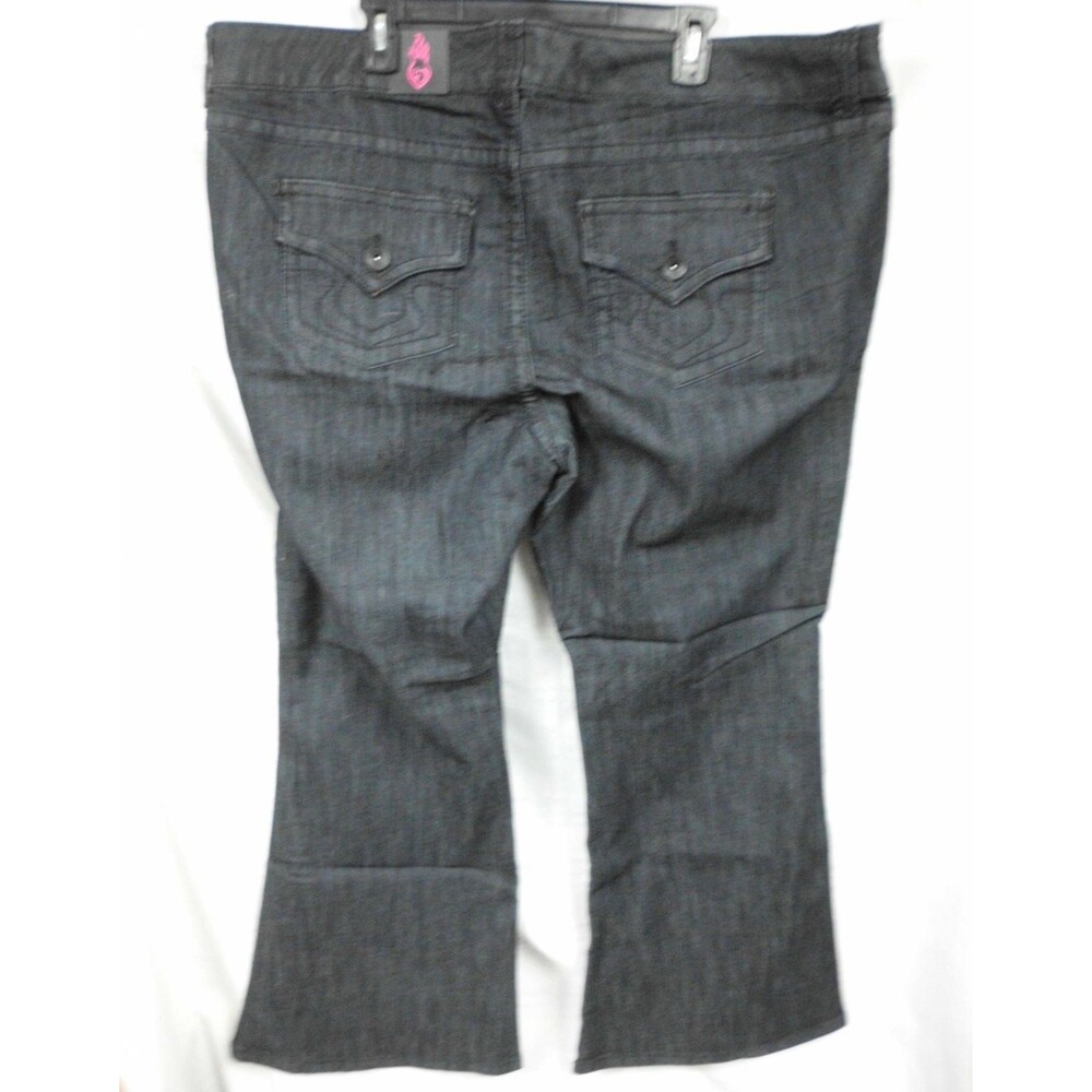 Torrid Flare Indigo Stretch Button Jeans Women's Plus Size 24 Dark Blue New - Picture 3 of 5